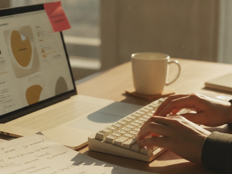 Warm grade natural operator desk crop